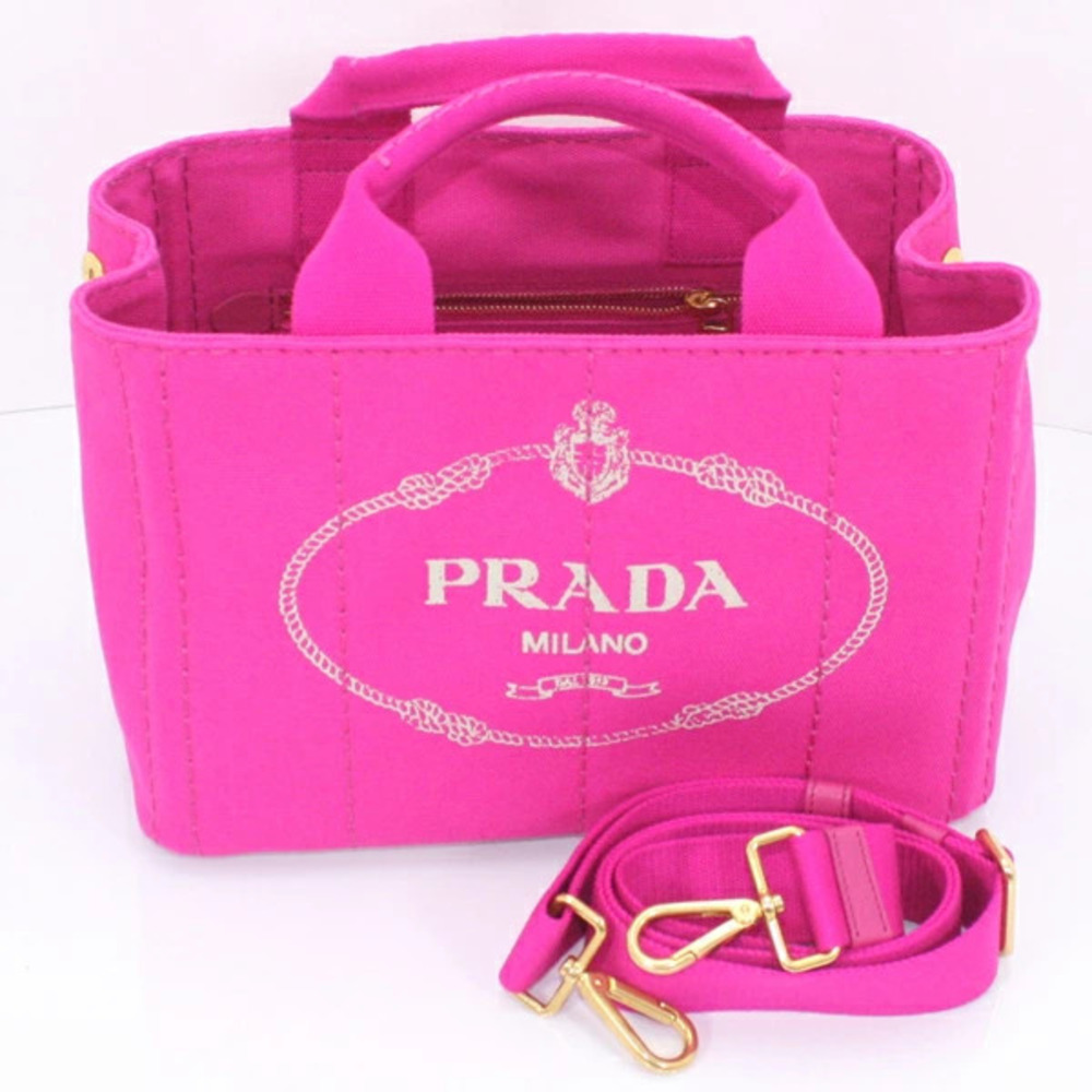 PRADA Canapa pink handbag shoulder strap